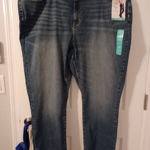 Levi's Simply Stretch Mid Rise Straight Leg Jeans Size 26S 38x30